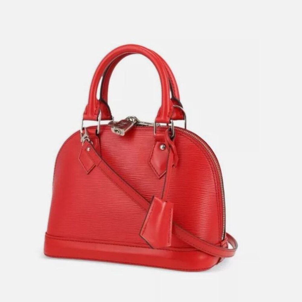 Louis Vuitton Alma Tote BB Red Epi Leather